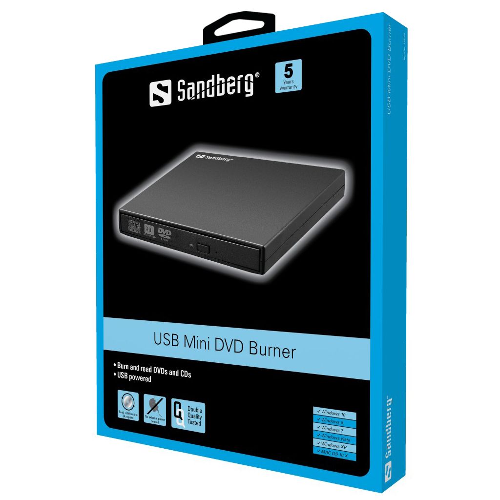 Sandberg 133-66 USB DVD-Writer Black