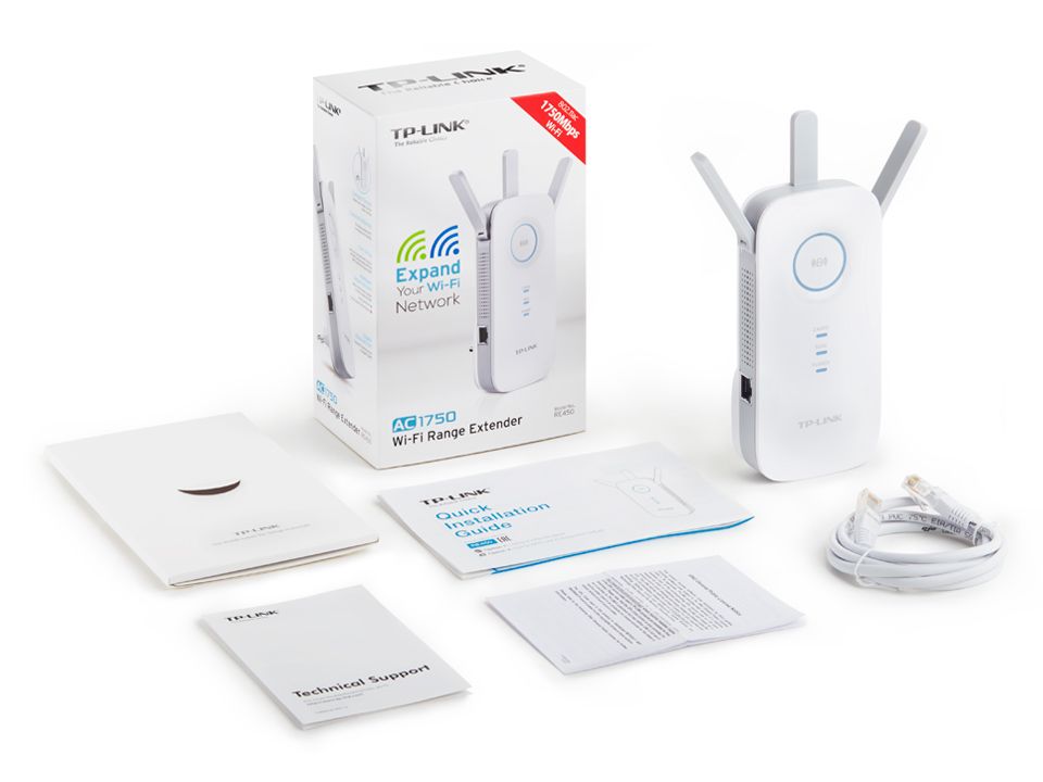 TP-Link RE450 AC1750 Dual Band Wireless Wall Plugged Range Extender White