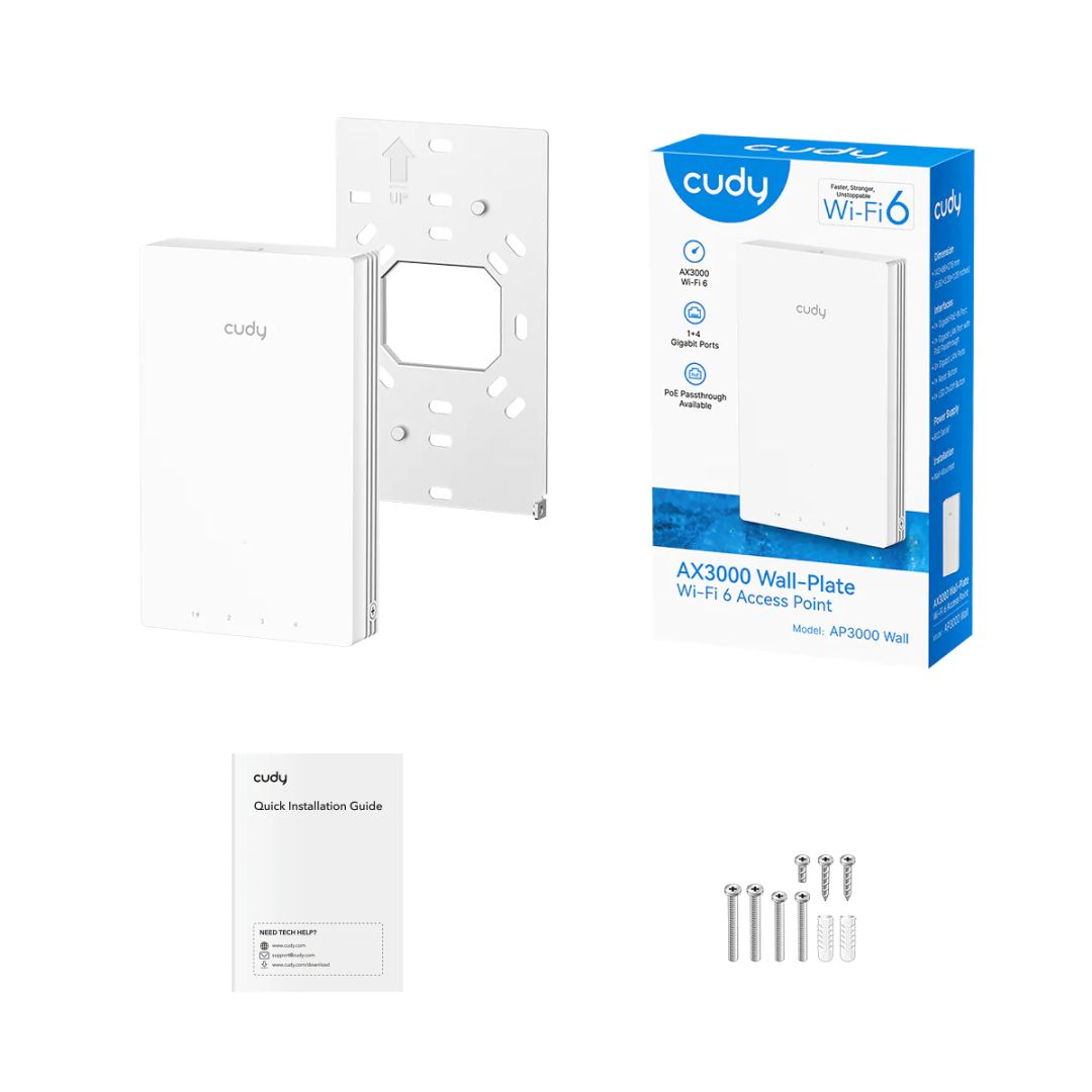 Cudy AX3000 Wall-Plate Wi-Fi 6 Access Point