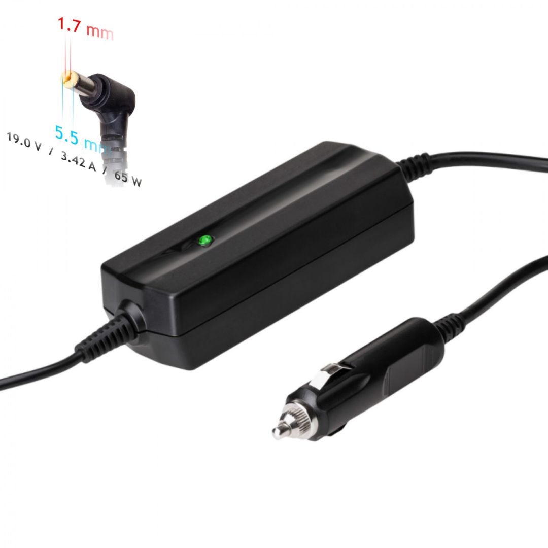 Akyga AK-ND-34 19V / 3,42A 65W 5,5x1,7mm Acer autós notebook töltő