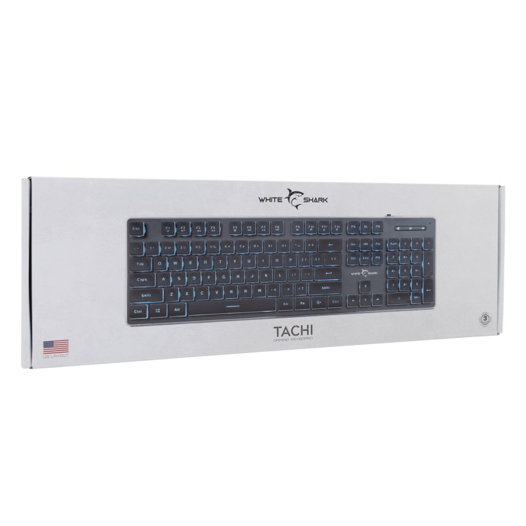 White Shark Tachi Gaming Keyboard Black US