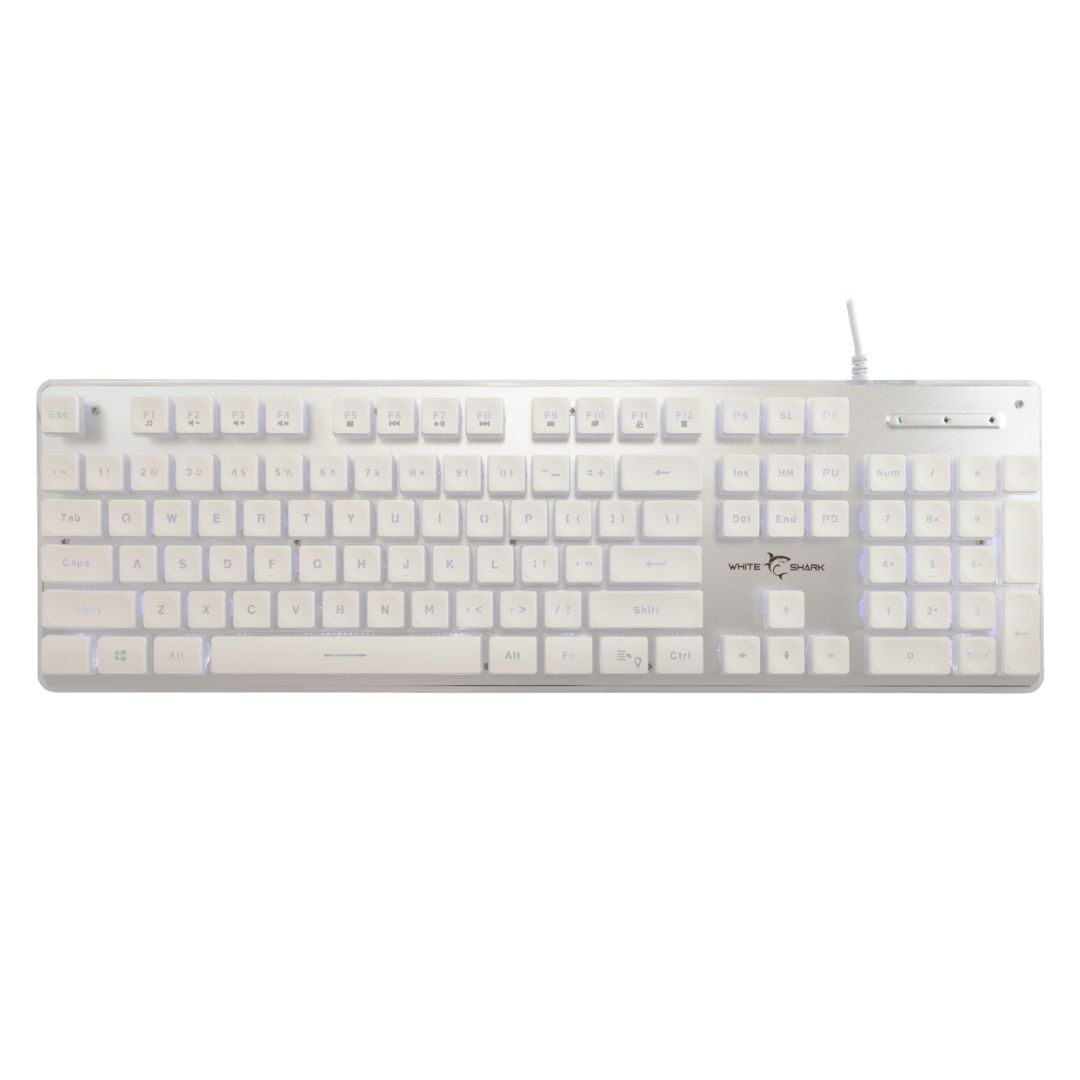 White Shark Tachi Gaming Keyboard White US