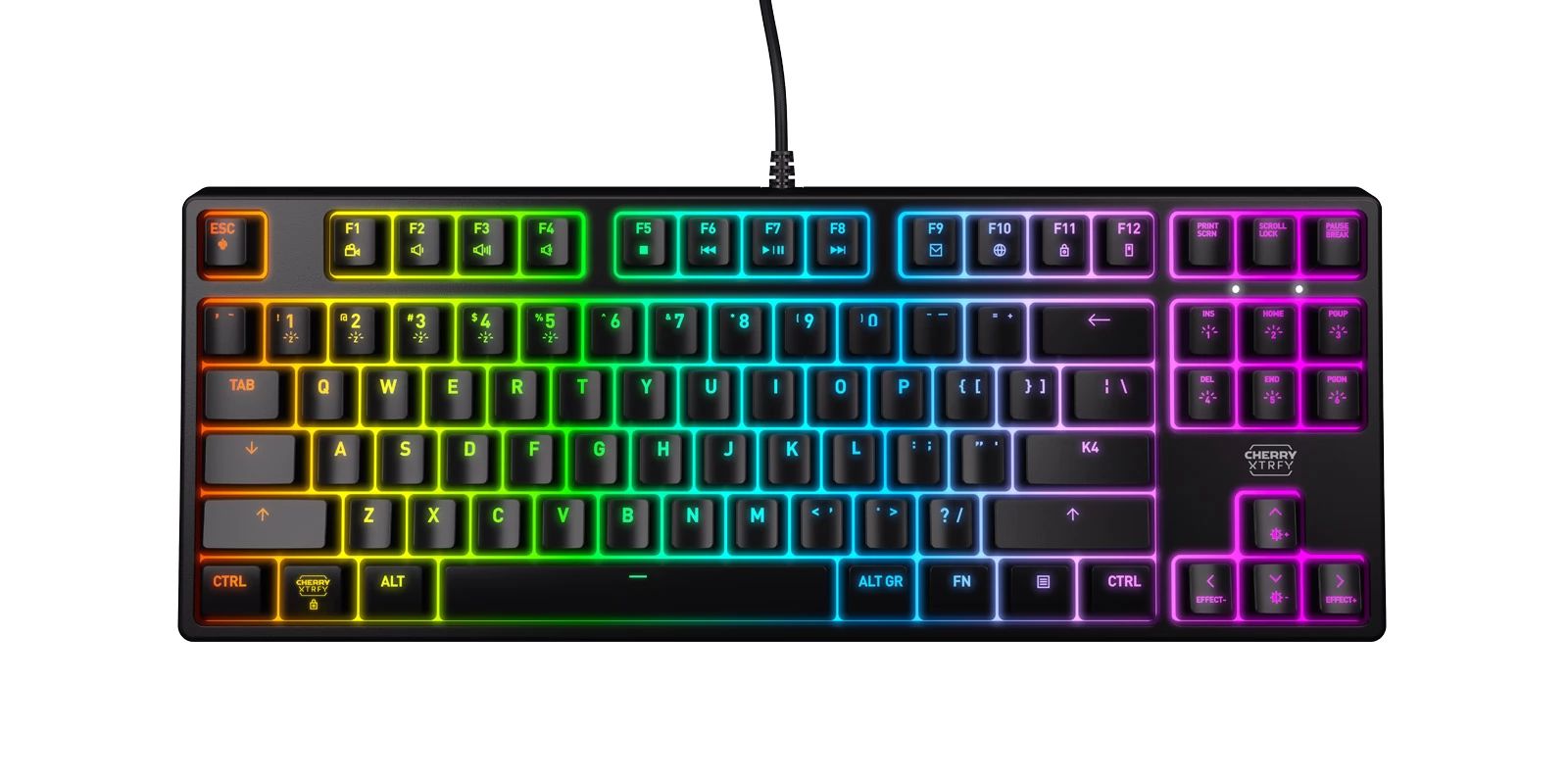 Cherry XTRFY K4V2 Mechanical Gaming RGB Keyboard Black US