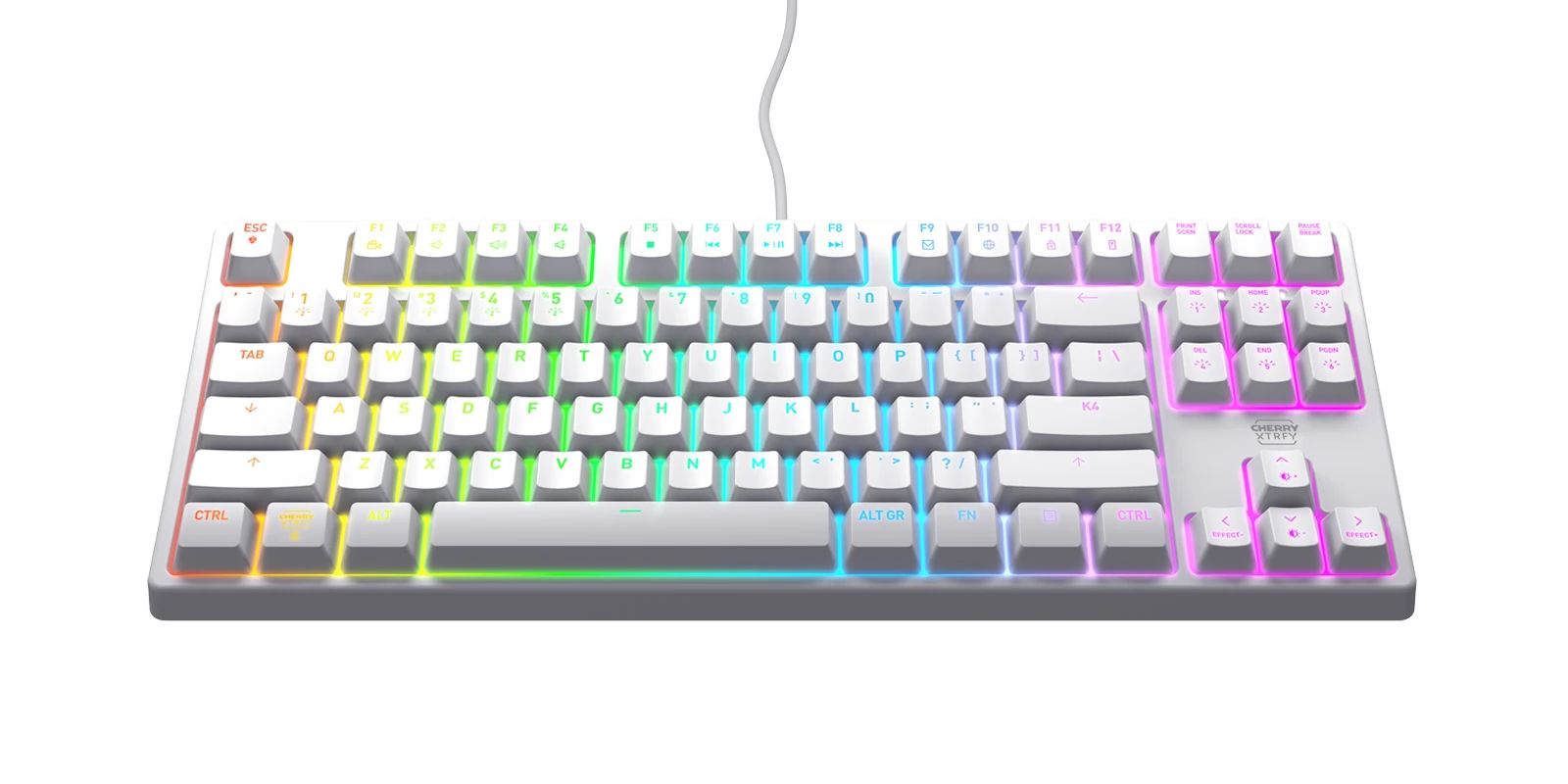 Cherry XTRFY K4V2 Mechanical Gaming RGB Keyboard White US