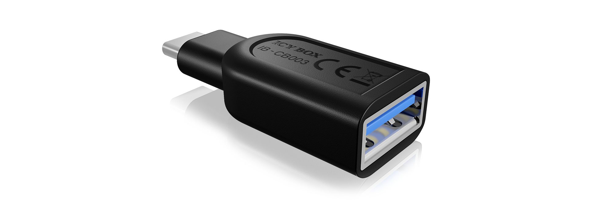 Raidsonic IcyBox IB-CB003 USB3.0 Type-C plug to USB3.0 Type-A adapter Black