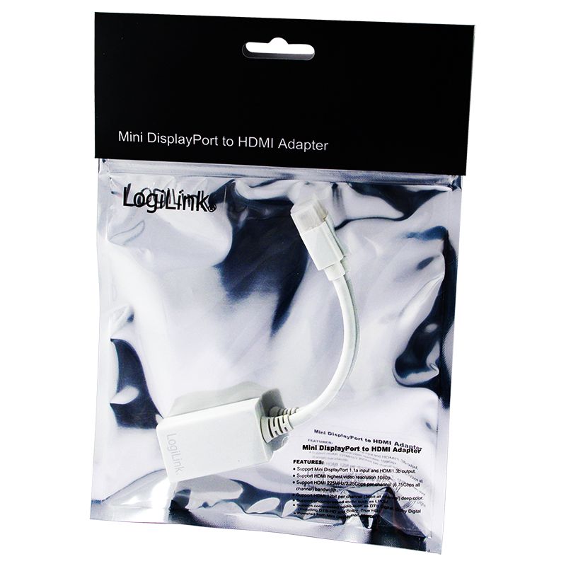 Logilink CV0036A miniDisplayPort 1.1 to HDMI with Audio adapter White
