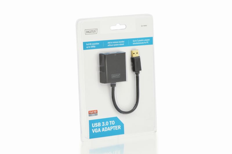 Digitus USB3.0 to VGA Adapter Black