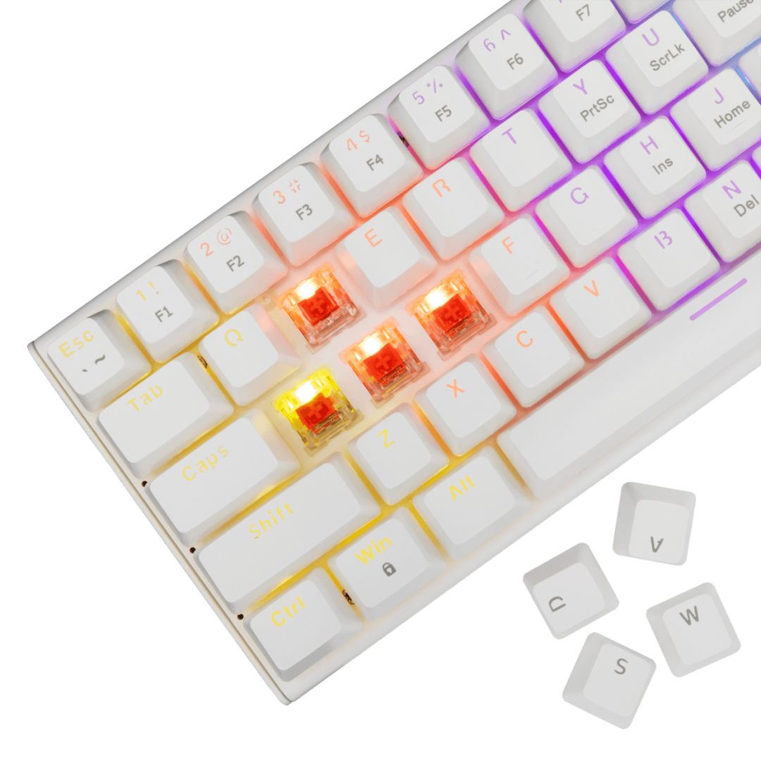 White Shark Wakizashi 2 Red Switches Gaming Keyboard White US