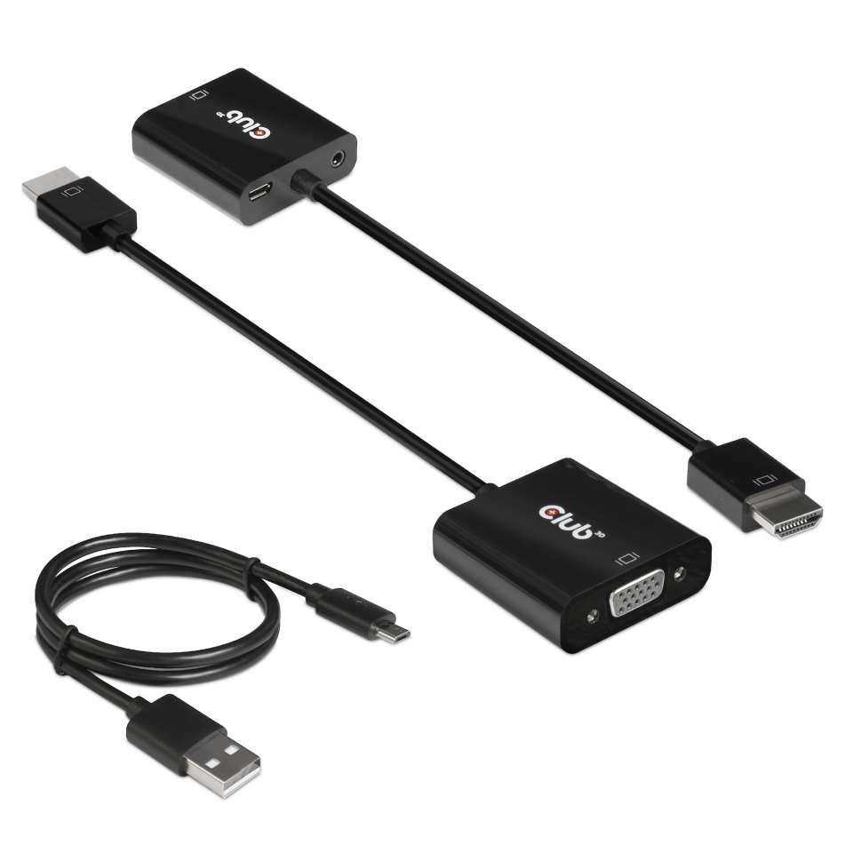 Club3D HDMI 1.4 to VGA Adapter with Audio M/F