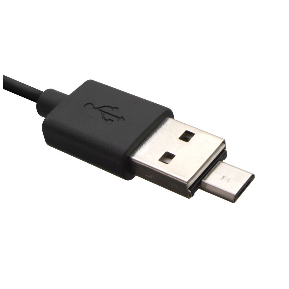 FIXED miniatűr micro USB adapter OTG (On-The-Go) funkcióval, tok, USB 2.0, fekete