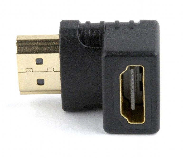 Gembird A-HDMI90-FML HDMI right angle adapter 90° downwards Black