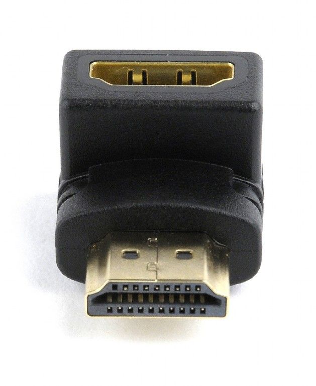 Gembird A-HDMI90-FML HDMI right angle adapter 90° downwards Black