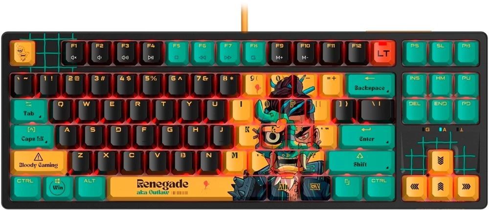 A4-Tech Bloody AT87 RGB Renegade Gaming Keyboard Black US