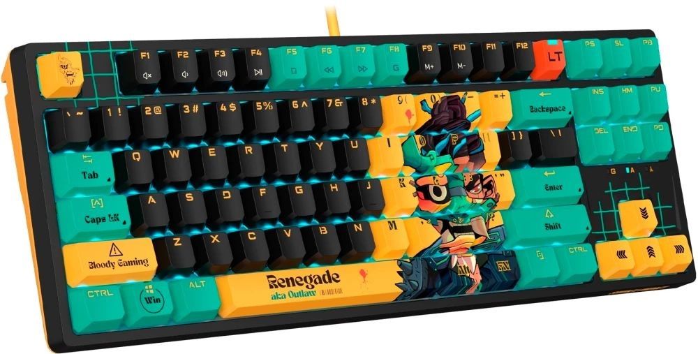 A4-Tech Bloody AT87 RGB Renegade Gaming Keyboard Black US