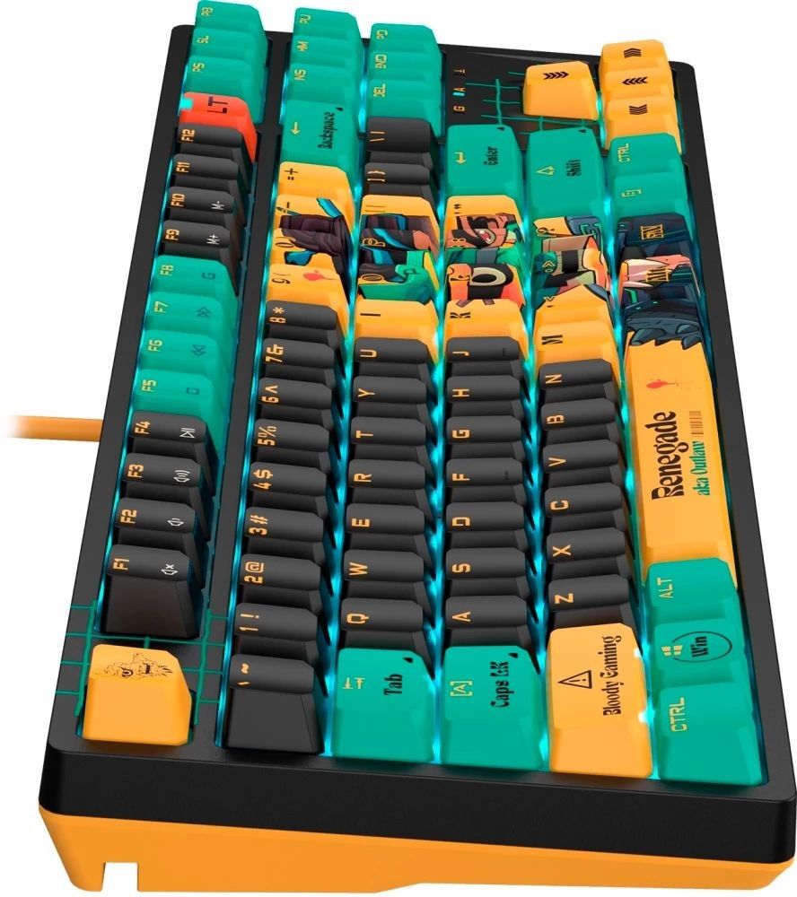 A4-Tech Bloody AT87 RGB Renegade Gaming Keyboard Black US