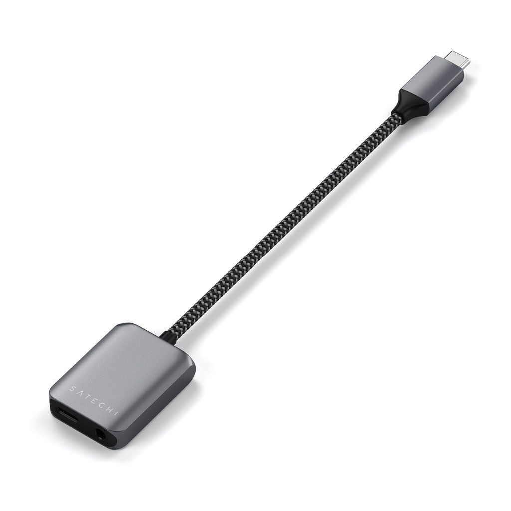 Satechi USB-C to 3.5mm Audio & PD Adapter Space Grey
