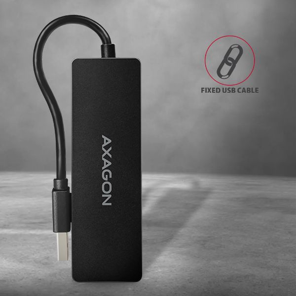 AXAGON HUE-G1A Slim Hub Black