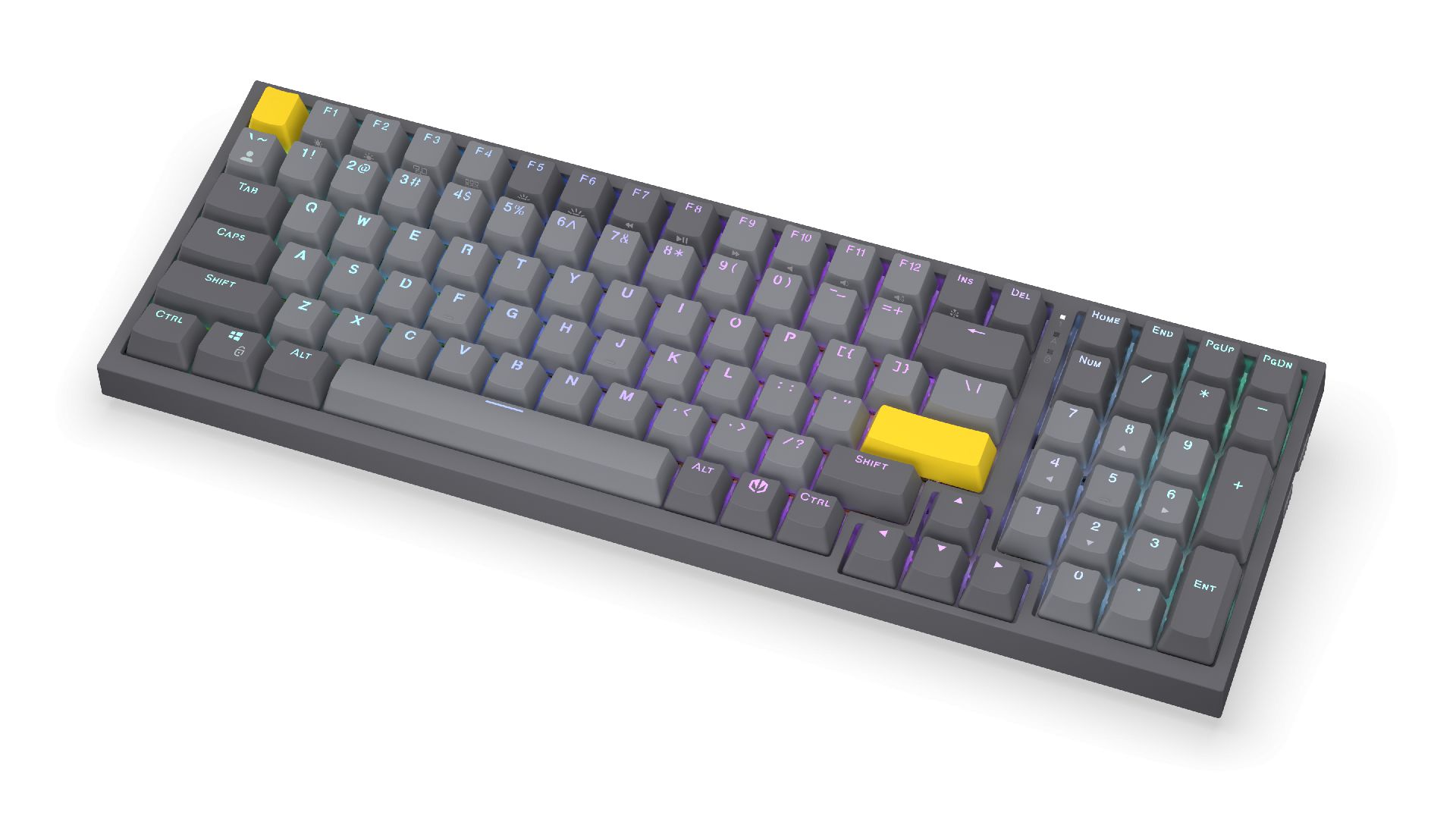Endorfy Celeris 1800 Wireless Bluetooth Yellow Switch Mechanical Keyboard Black US