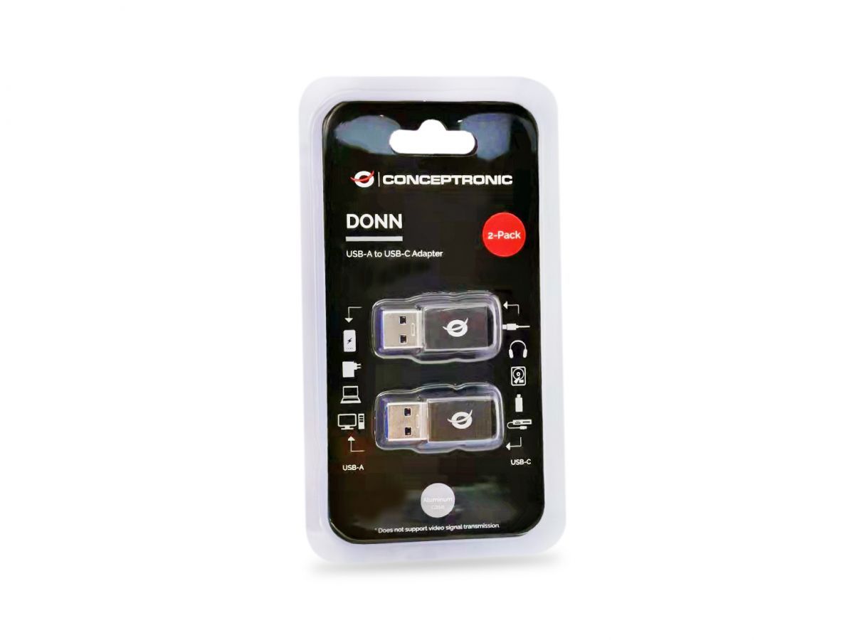 Conceptronic  DONN10G USB-A to USB-C OTG Adapter (2-Pack)