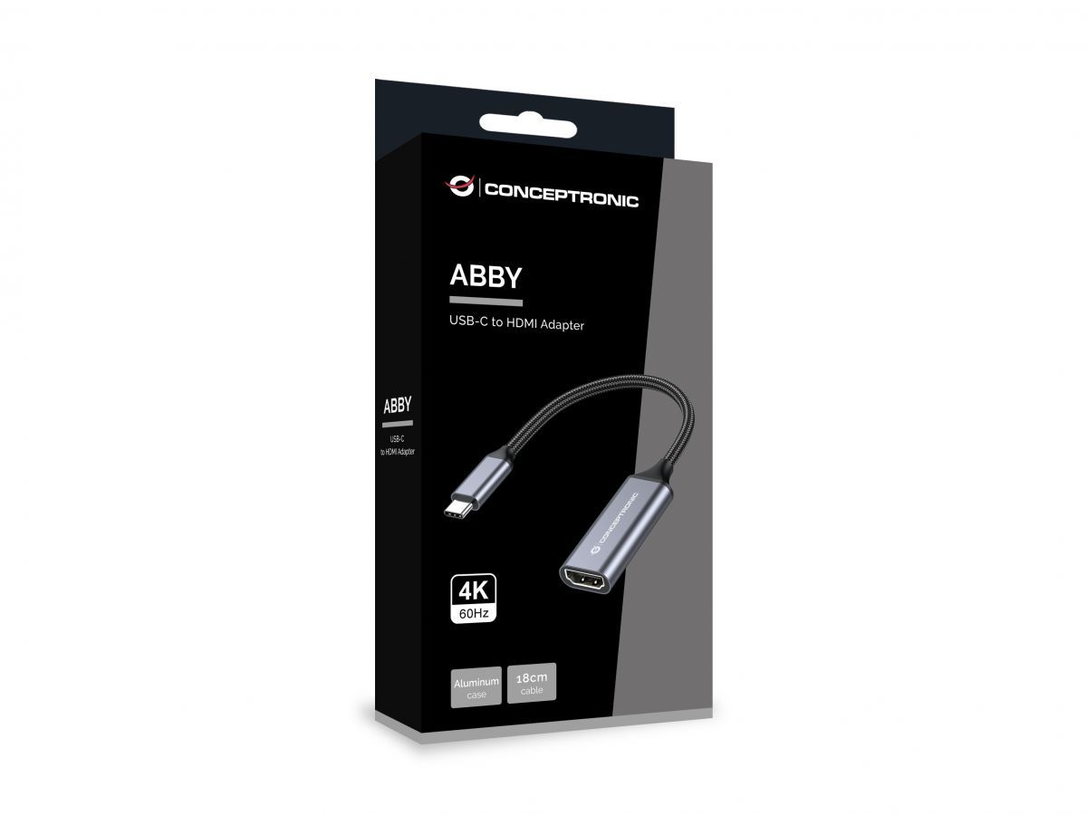 Conceptronic  ABBY09G USB-C to HDMI Adapter 4K60Hz Grey