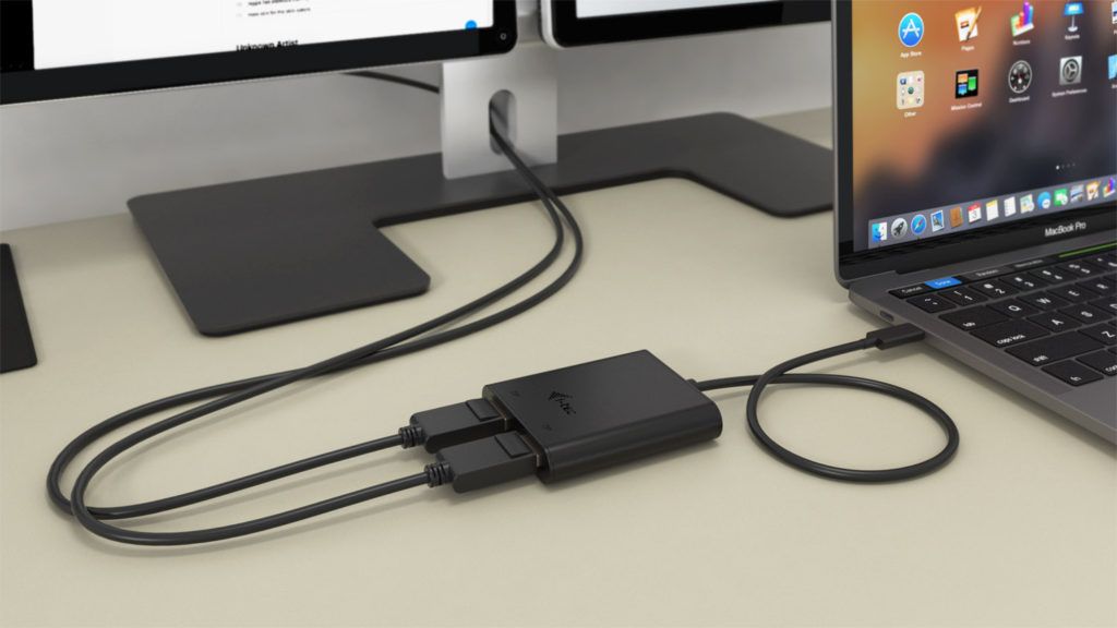 I-TEC USB-C 3.1 Dual 4K DP Video Adapter Black