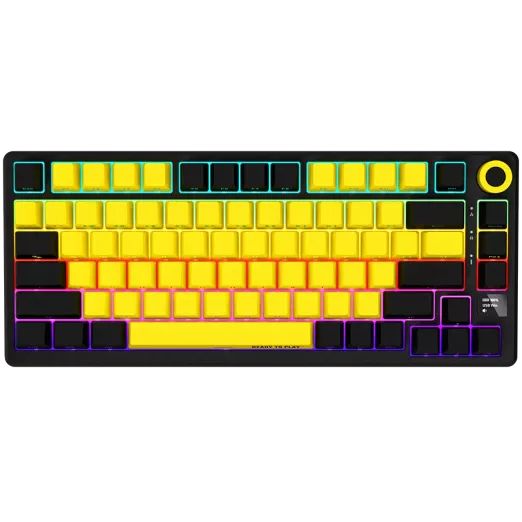 LORGAR KBP7075W Gaming Wireless Bluetooth Keyboard Black/Yellow US