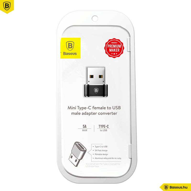 Baseus USB-C USB-A Adapter Black