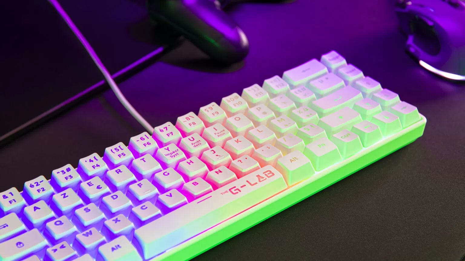 The G-Lab Keyz Hydrogen Keyboard White HU