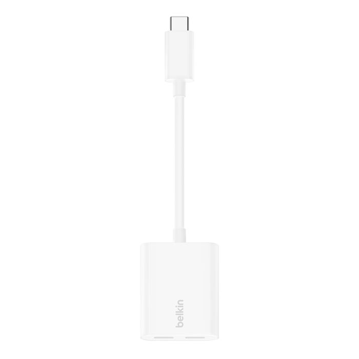 Belkin RockStar USB-C Audio + Charge Adapter White