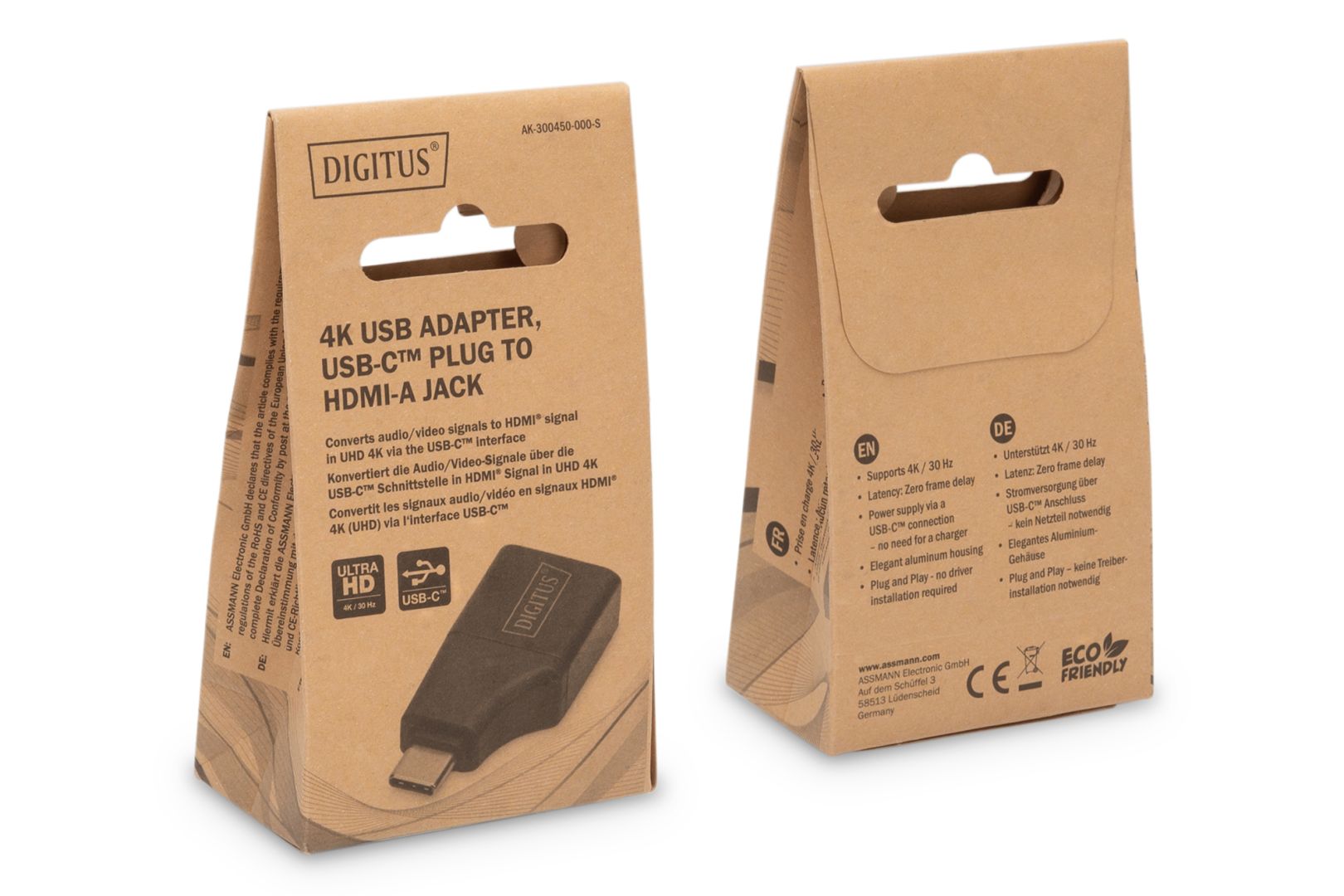 Digitus USB-C to HDMI adapter Black