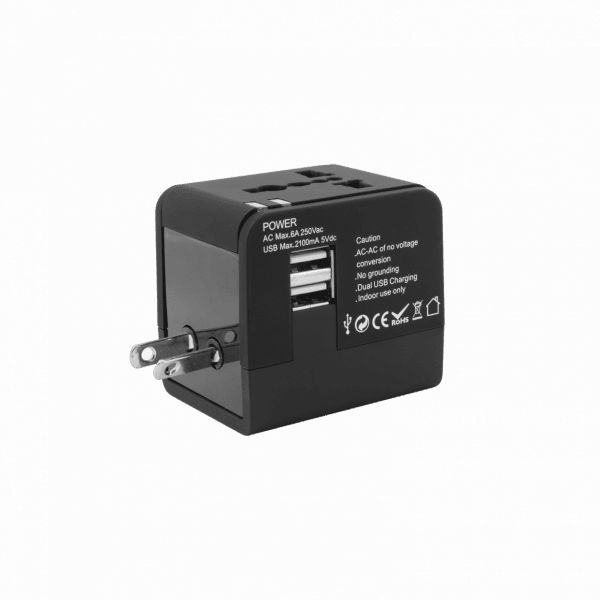 SBOX TA-23 Universal Travel Adapter Black