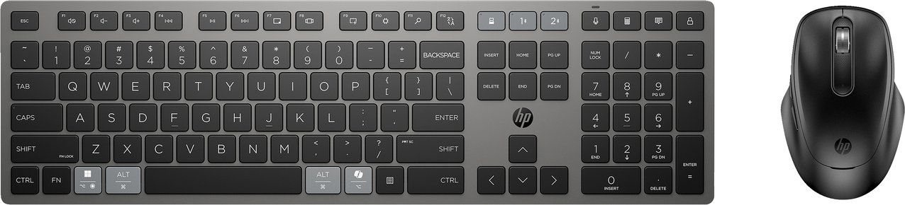 HP 720 Multi-Device Rechargeable Wireless Bluetooth Keyboard Combo HU Black
