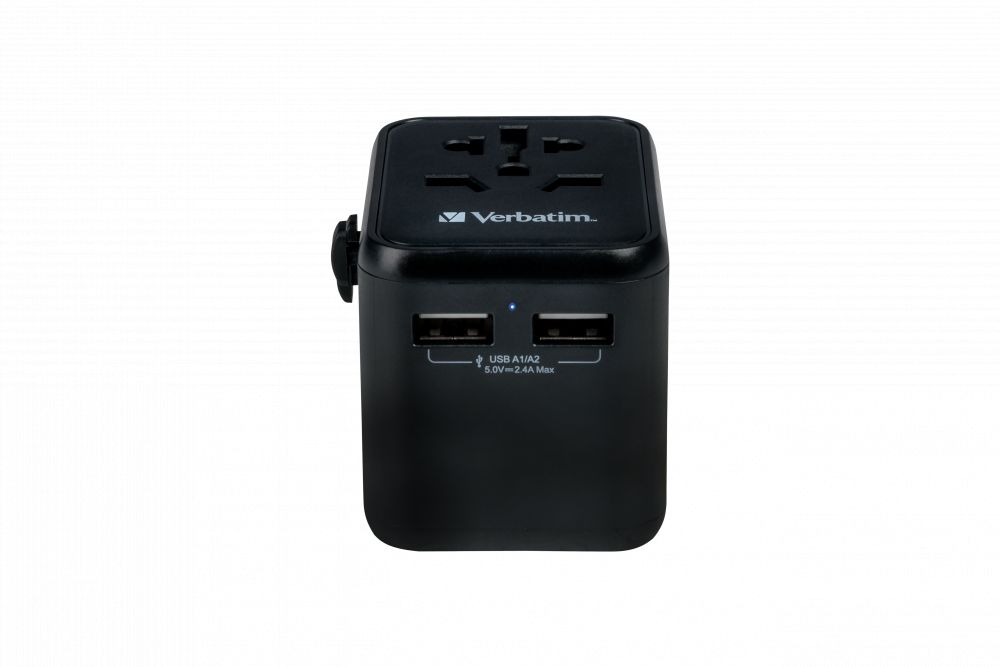 Verbatim Universal Travel Adapter UTA-03 Plug with USB-C PD & QC, 2 x USB-C & 2 x USB-A ports