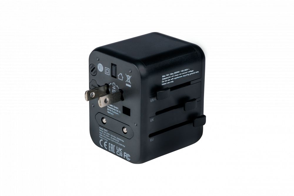 Verbatim Universal Travel Adapter UTA-03 Plug with USB-C PD & QC, 2 x USB-C & 2 x USB-A ports