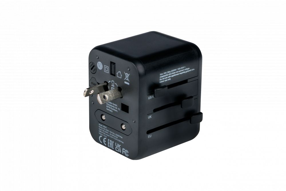 Verbatim Universal Travel Adapter UTA-03 Plug with USB-C PD & QC, 2 x USB-C & 2 x USB-A ports