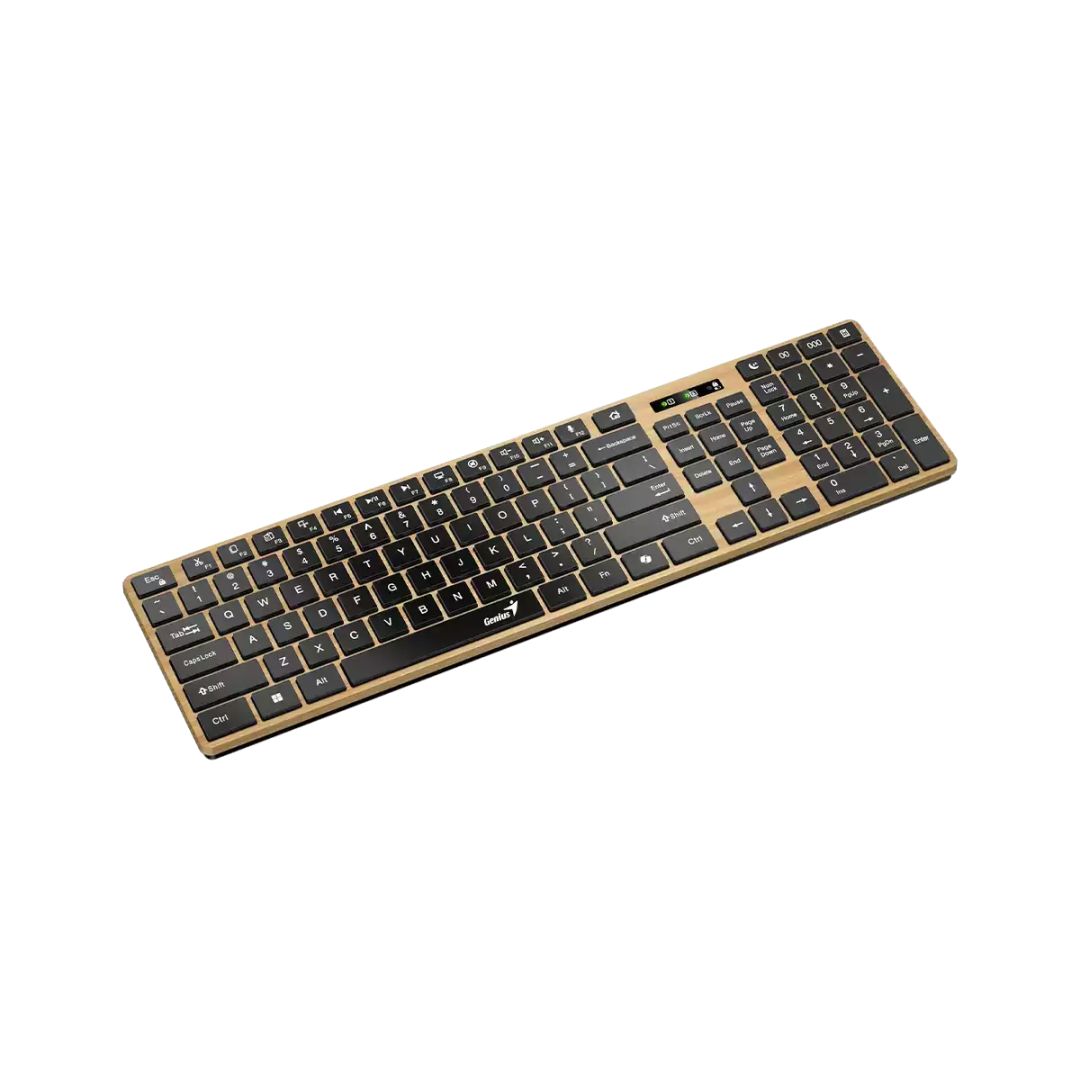 Genius SlimStar 7250BT Copilot Wireless Bluetooth Business Keyboard Pine Wood HU