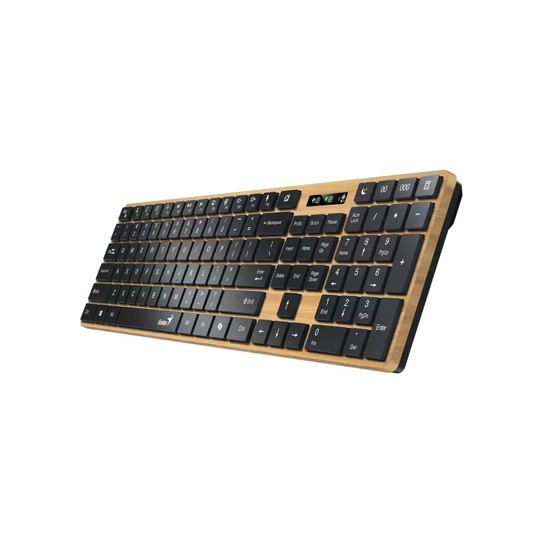 Genius SlimStar 7250BT Copilot Wireless Bluetooth Business Keyboard Pine Wood HU