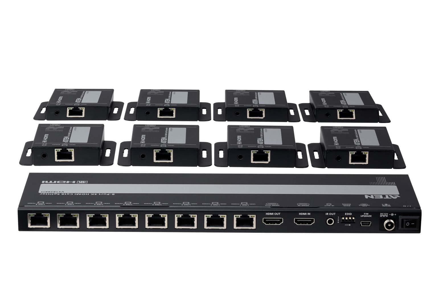 ATEN VS1828KIT 8-Port 4K HDMI Cat 6 Splitter with Receivers