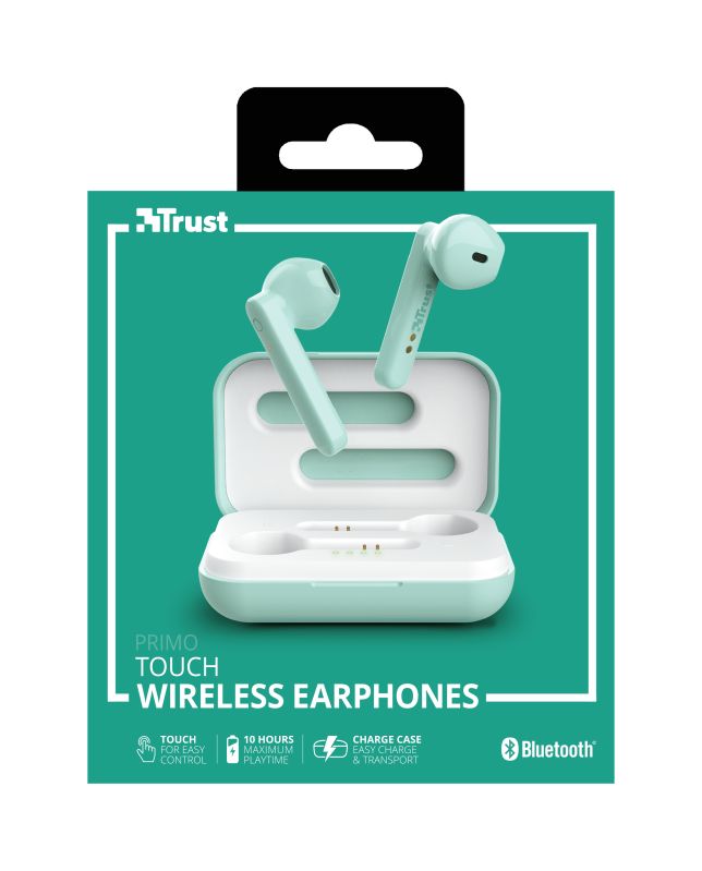 Trust Primo Touch Bluetooth Wireless Earphones Mint