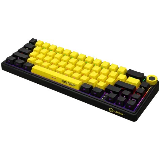 LORGAR KBP70MW Wireless Mechanical Gaming Keyboard Black/Yellow US