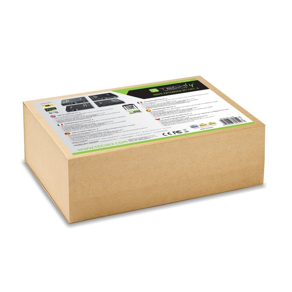 TECHLY  Extender Amplifier 4K HDMI up to 70m on Cat.6/6A/7 Cable one to one connection