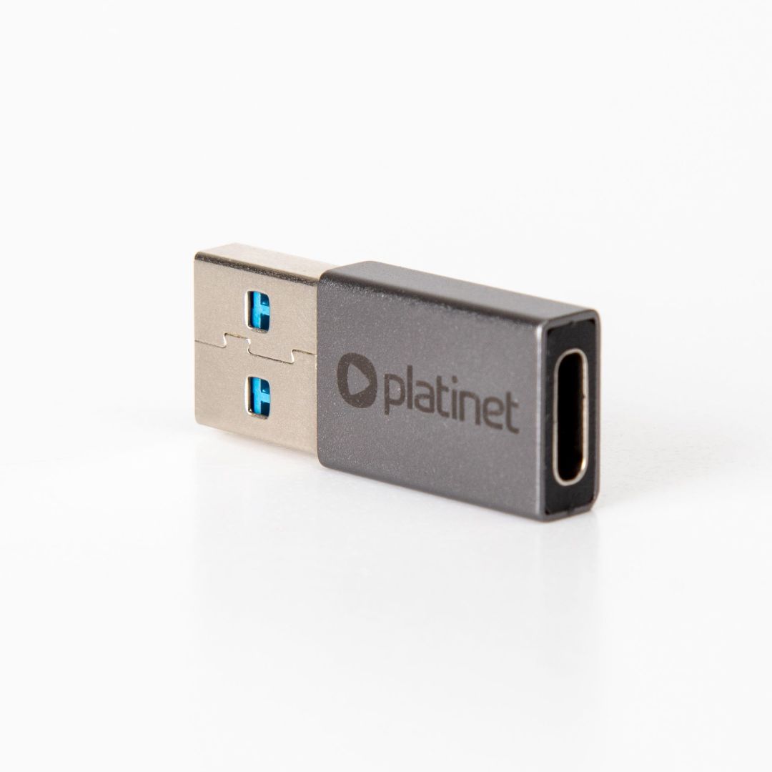 Platinet USB-A to USB-C Gen 1 Media Adapter Grey