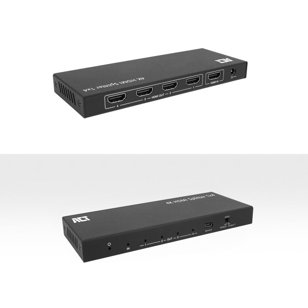 ACT AC7832 4K HDMI Splitter 1 in 4 out EDID support Black