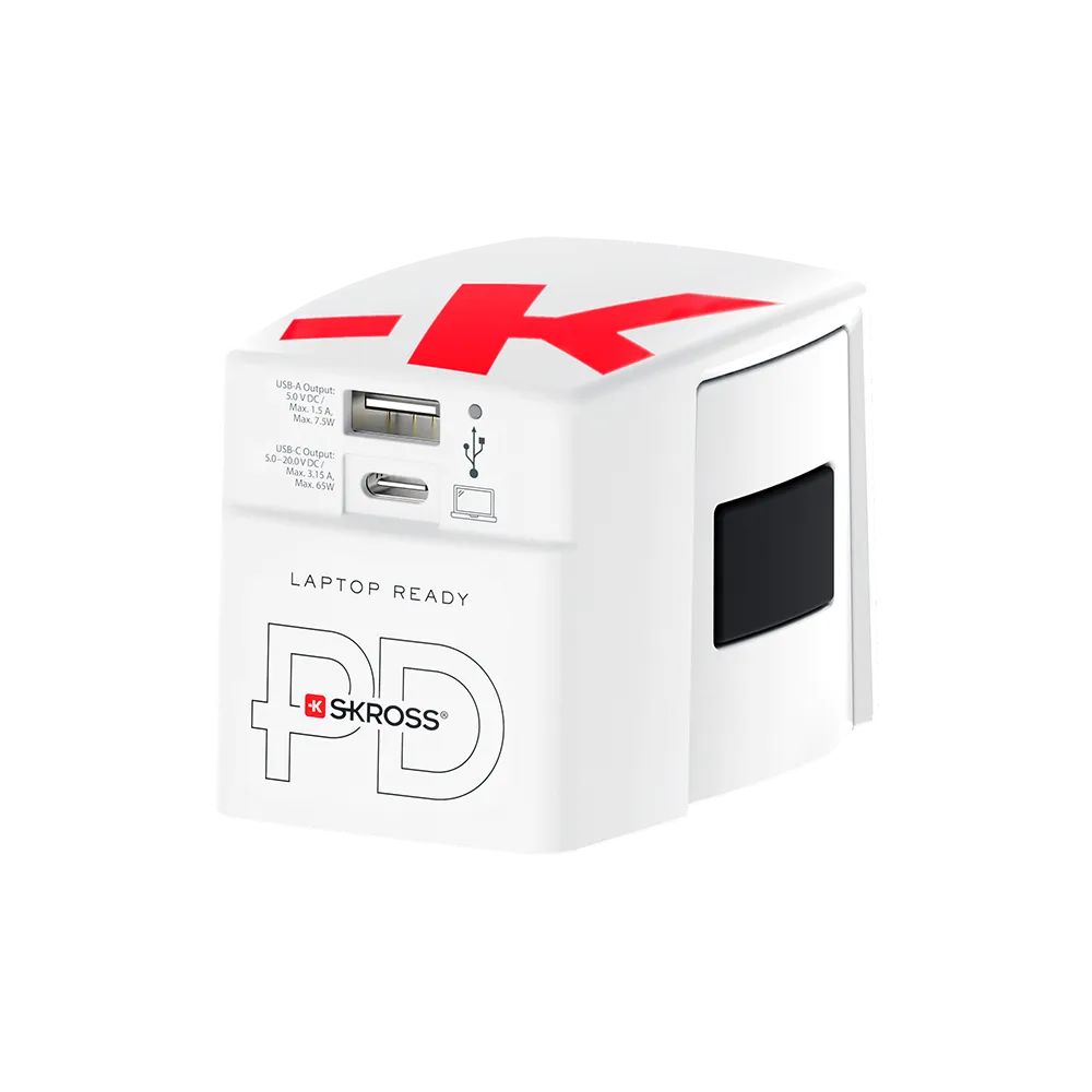 SKROSS Világutazóknak földelt Adapter White