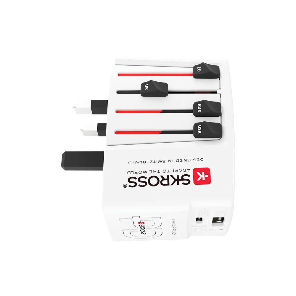 SKROSS Világutazóknak földelt Adapter White