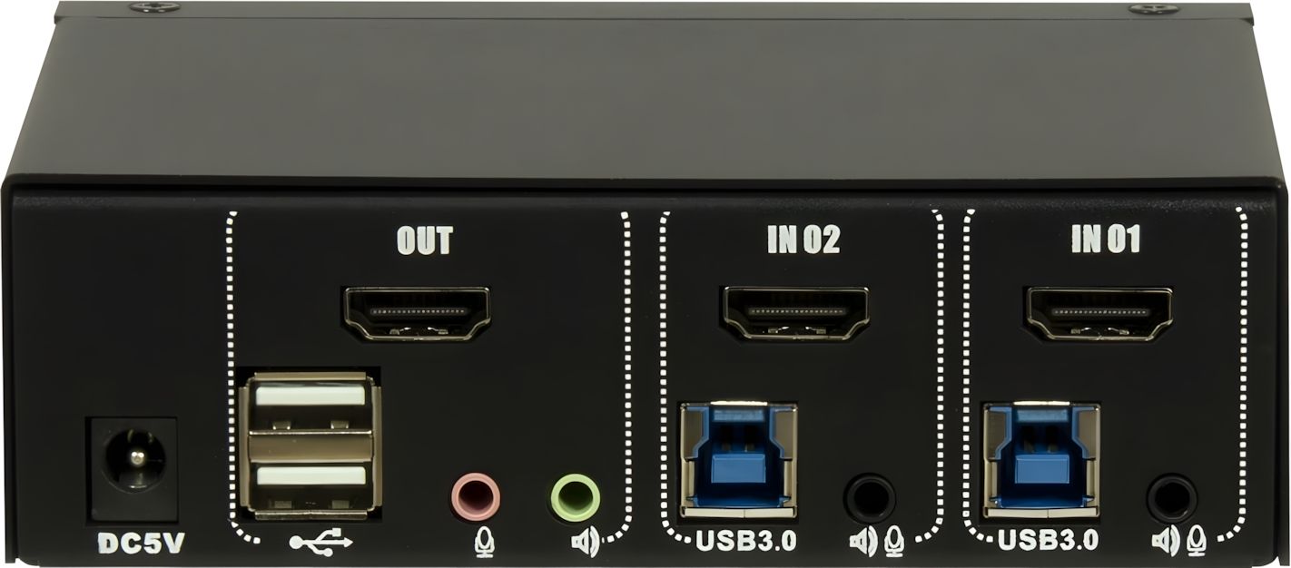 Inter-Tech IPC KVM Switch AC-21HUS HDMI 4K@60Hz
