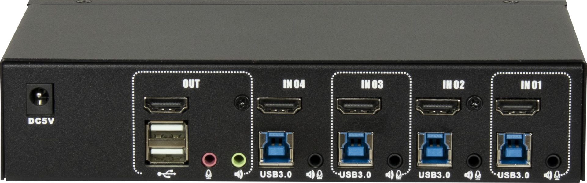 Inter-Tech IPC KVM Switch AC-41HUS HDMI 4K@60Hz
