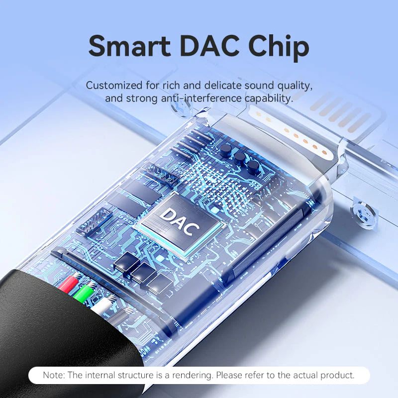 Vention Cotton Braided Lightning Male to 3,5mm Earphone Jack Adapter Aluminum Alloy Type