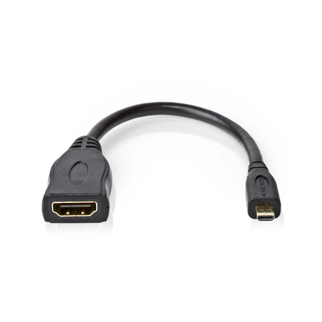 Nedis HDMI Micro Connector  HDMI Output 4K@30Hz 0,2m Black