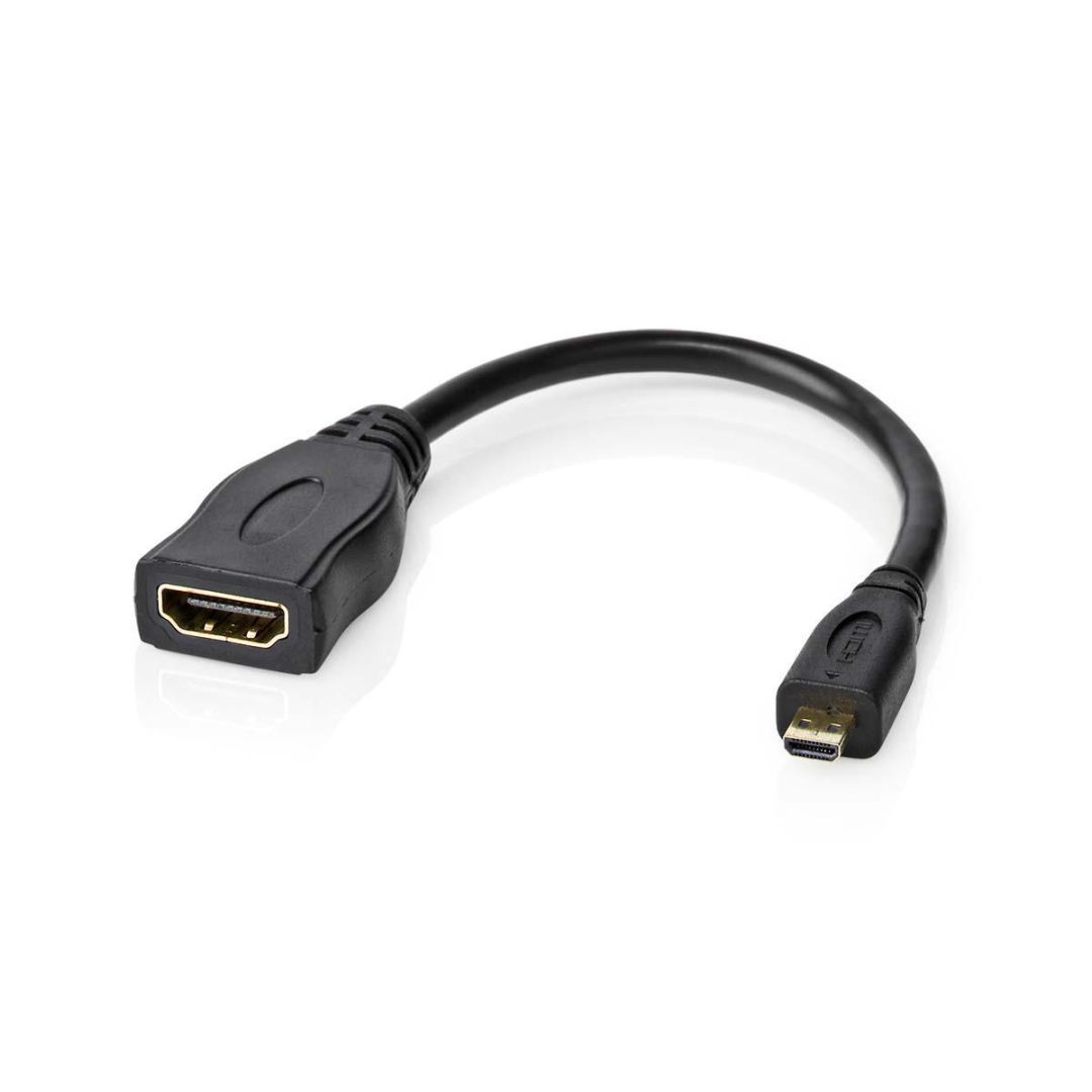 Nedis HDMI Micro Connector  HDMI Output 4K@30Hz 0,2m Black